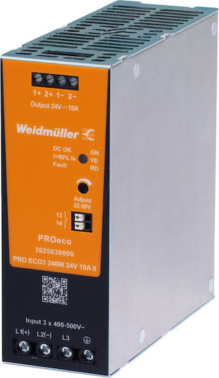 Weidmuller LED-Netzteil Leistung 240W mit Ausgang (Gleichstrom) 24V