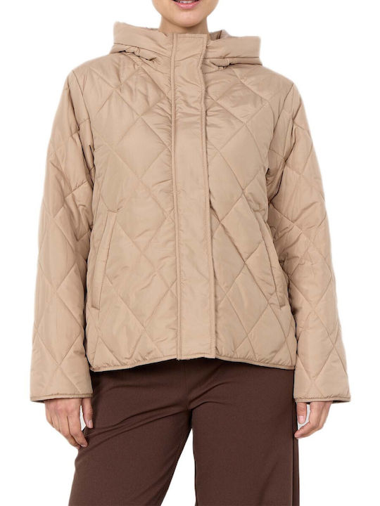 Soya Concept Women's Spring/Autumn Jacket Beige