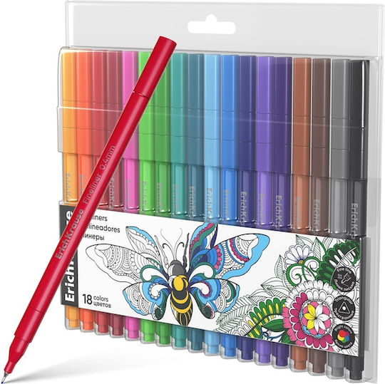 ErichKrause Marker 18 Farben Set 18 Stück