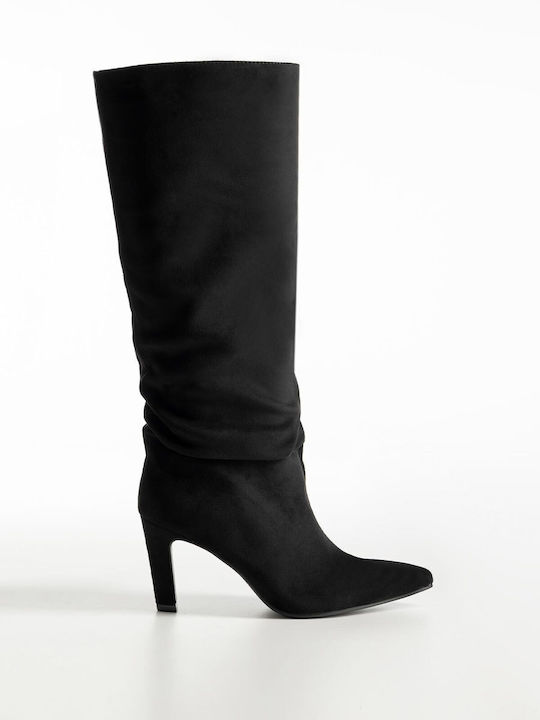 Bozikis Suede Damenstiefel mit Hohem Absatz Sch...
