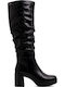 Damenstiefel mit Mittelhohem Absatz in Schwarz