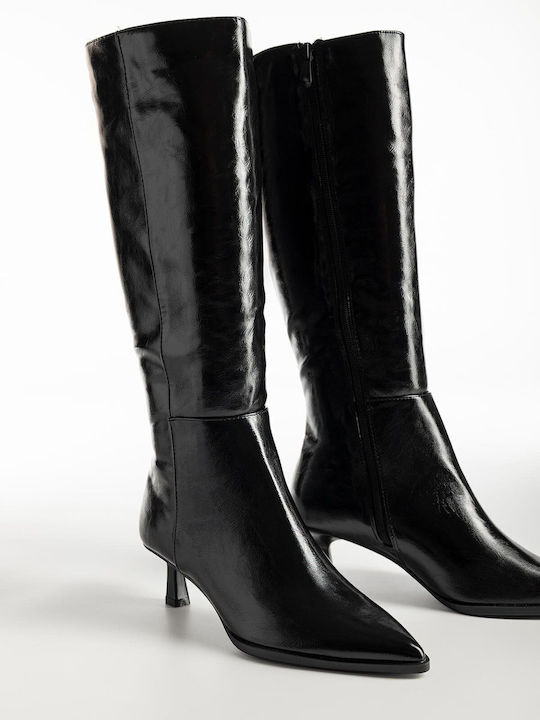 Bozikis Women's Boots with Mid Heel Black X27-3...