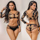 Ophelia's Dream Sexy Dessous-Set Langarm Top Bottom 10ww7131