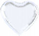 Silver Foil Heart Balloon 40cm