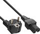 InLine IEC C15 / Schuko - IEC C15 / Schuko Cable 3m Black 16810E