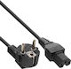 InLine IEC C15 / Euro - IEC C15 / Euro Cable 2m Black