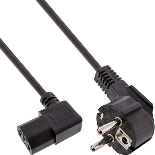 InLine IEC C13 / Schuko / Euro - IEC C13 / Schuko / Euro Cable 5m Black
