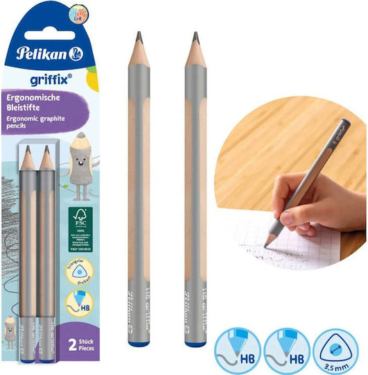 Pelikan Dreieckige Dicke Bleistifte Jumbo Griffix HB 2 Stücke