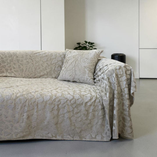 Linea Home Stein Zweisitzer-Sofa Überwurf Beige