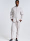 Men's Trousers Set Slim Fit Ecru