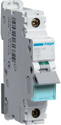 Hager Μικροαυτόματος Διακόπτης 1p C 40a 10ka Ac Mcb Ncn140 Hager Μικροαυτόματος Διακόπτης 1p C 40a 10ka Ac Mcb Ncn140