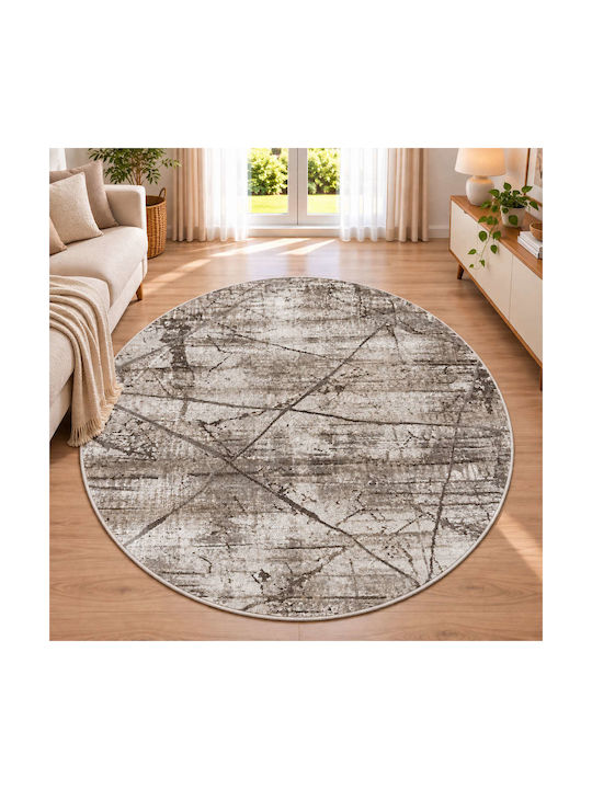 Covor Relief Rotund Ecru Ø160cm