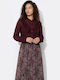 Long Sleeve Women's Shirt Burgundy