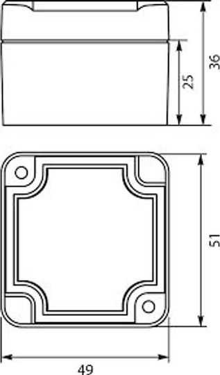Elektro Plast Elektro Plast Anschlussdose Außenmontage Wasserdicht IP67 in Grau Farbe