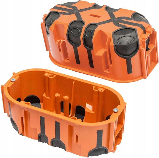 PAWBOL Gemauertes Anschlussdosen IP30 in Orange Farbe 80 Stück