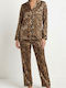 Lovelx Homewear Winter Women's Beige Pyjama Set