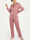Lovelx Homewear Set De Pijamale Dama De Iarnă Roz