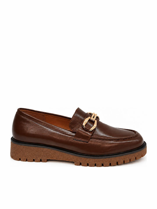 Plato Women's Loafers in Brown Colour