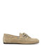 Suede Damen Mokassins in Beigen Farbe