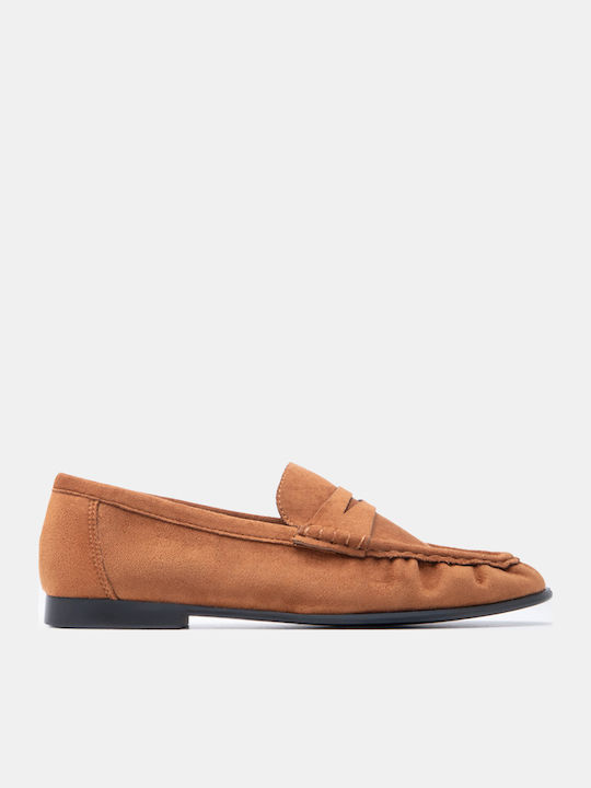 Luigi Γυναικεία Loafers σε Καφέ Χρώμα