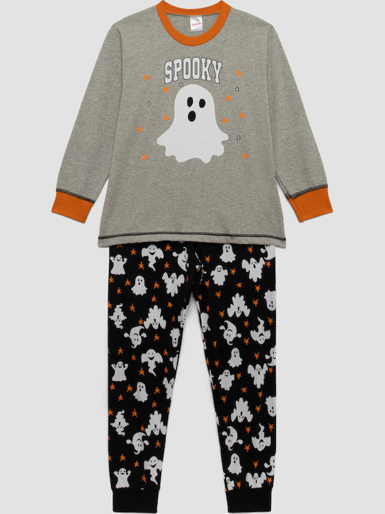 Minerva Kinder-Nachtwäsche Winter Grau Mitel Spooki