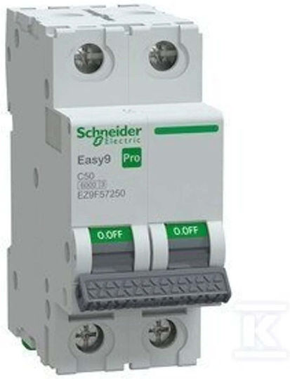 Schneider Автоматичен Прекъсвач C 50A 2P Easy9 Pro Ez9f57250