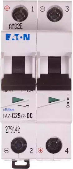 Eaton Automatic Circuit Breaker 25A 2-Pole DC 279142