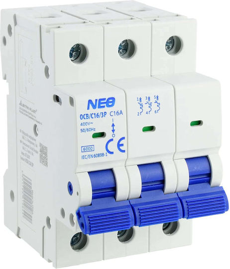 Elektro Plast Automatischer Leistungsschalter 16A Tripolar 87.670