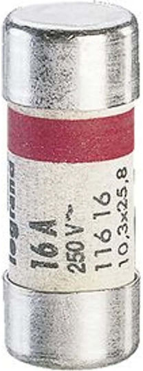 Legrand Κυλινδρική Ασφάλεια 10,3x25,8mm 16a 230v 011616
