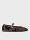 Damen Ballerinas Spitz zulaufend Braune
