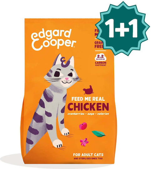 Edgard Cooper Dry Cat Food Grain-Free For Adult Neutered Cats With Chicken Meat Salmon