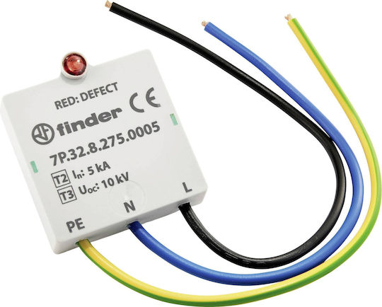 Finder Мълниезащитна Защита Тип T3 Варистор + Спинтеристор 7p.32.8.275