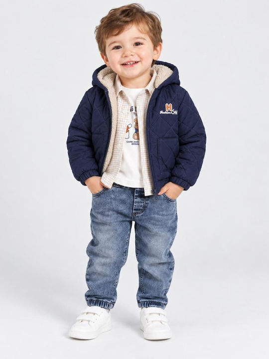 Restart Kids Set with Pants & Coat 4 Pieces Blue