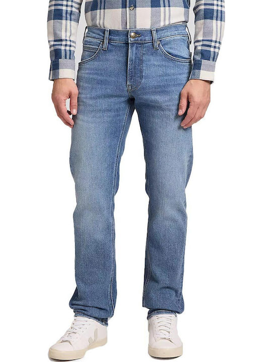 Men's Jeans Pants Elastic Regular Straight Fit Blue