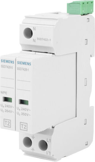 Siemens Мълниезащитен Панел Тип T2 Двуполюсен Максимален Разряден Ток 20kA