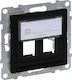 Legrand Thermostat Frontplatte in Schwarz Farbe 721445