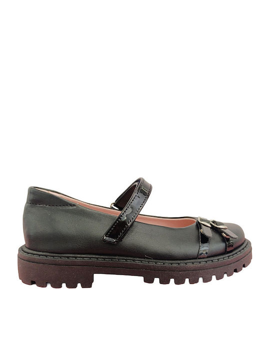 Kids Pumps & Ballerinas Anatomic With Hoop & Loop Closure Leather Black