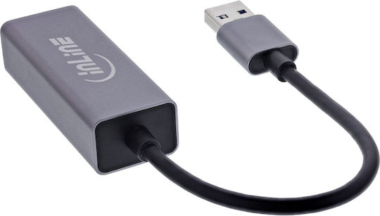 Vision Μετατροπέας USB-A male σε Ethernet female Κίτρινο