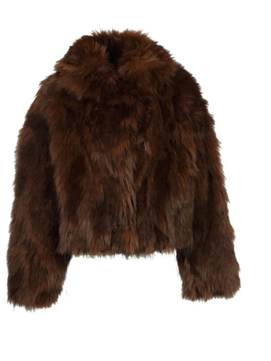Short Women's Brown Fur