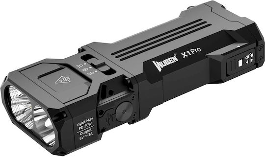Wuben Rechargeable LED Flashlight with Maximum Brightness 12300lm