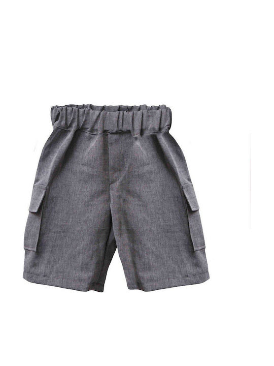 Kids Fabric Grey Shorts/Bermuda