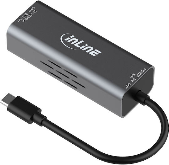 InLine Μετατροπέας USB-C male σε Ethernet female Γκρι