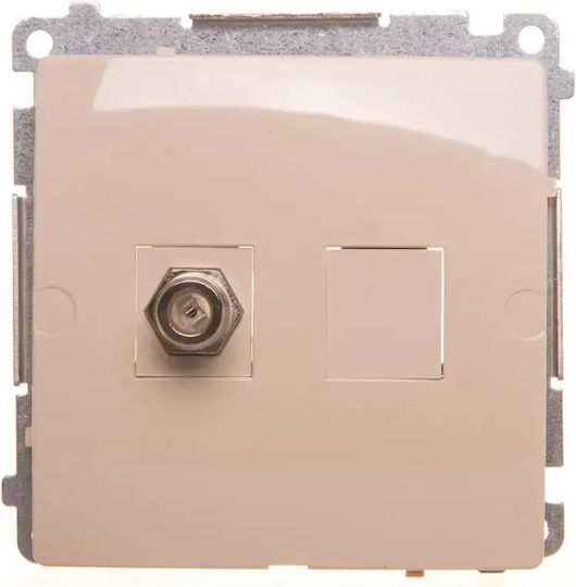 Kontakt-Simon TV-Antennensteckdose Grundlegend in Beige Farbe BMAF1.01/12