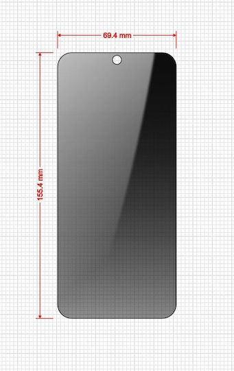 Grizzglass Privacy Glass Secretglass Easy Compatible with Huawei Nova 12s 2 Pieces