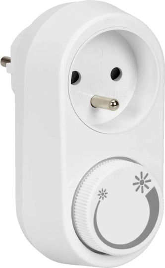 Elektro Plast Schuko Stecker Ecke mit Schalter Weiß