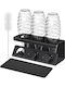 Songmics Scurgător de chiuvetă Inox Negru 30x14x12cm