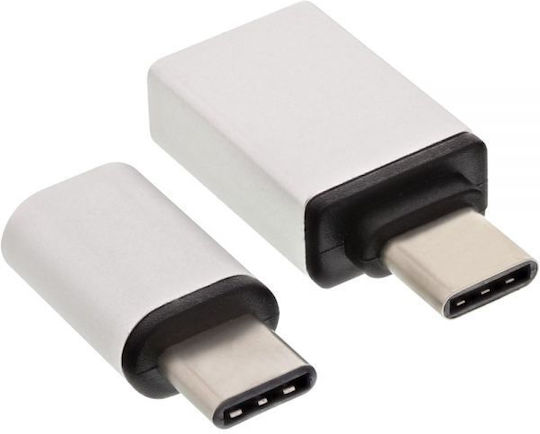 InLine 35809 Μετατροπέας USB-C male σε micro USB female Λευκό