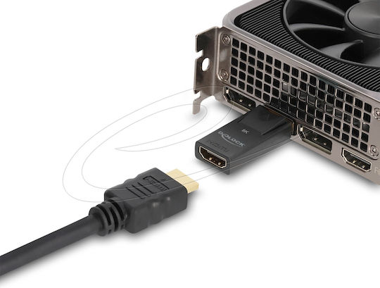 DeLock 61084 Convertor DisplayPort masculin la HDMI masculin