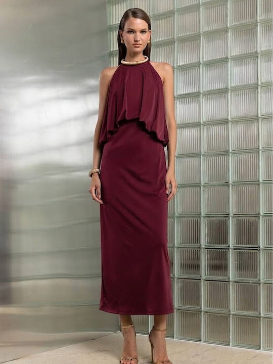 Summer Maxi Dress Burgundy