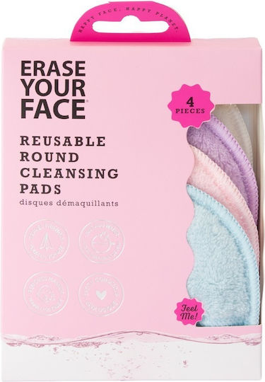 Danielle Creations Erase Your Face Reusable Cloths Facial Makeup Remover 4 Pieces